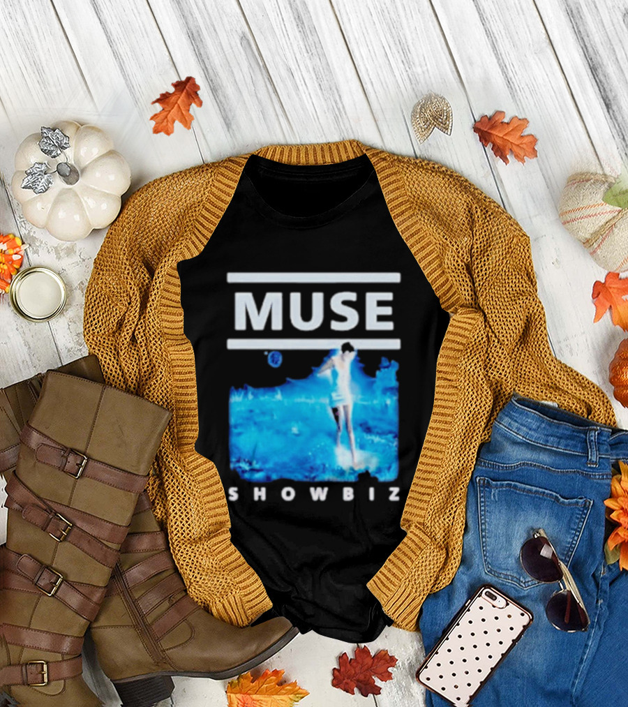 Muse Showbiz Album Cover Art Blue Aesthetic T-Shirt