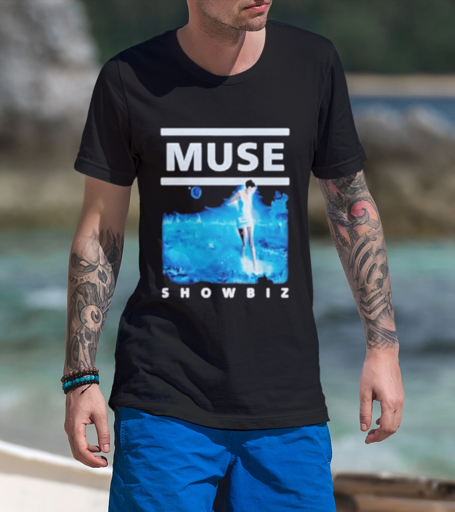 Muse Showbiz Album Cover Art Blue Aesthetic T-Shirt