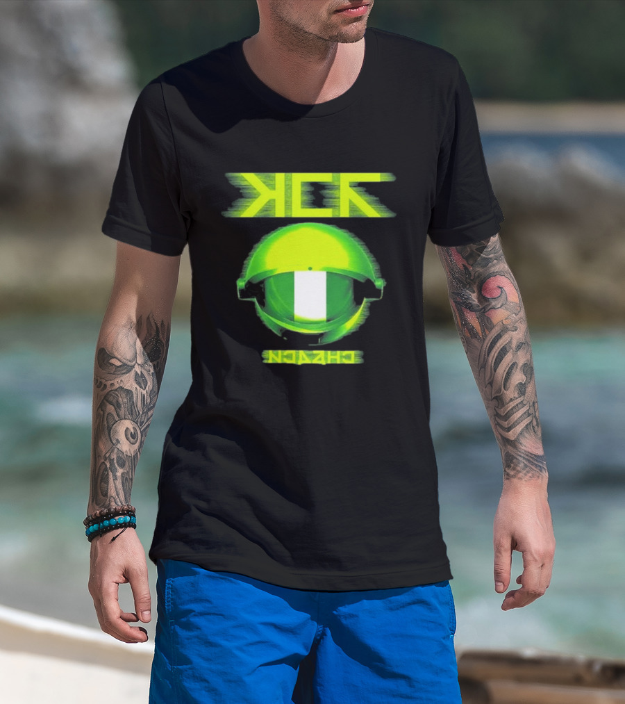 My Chemical Romance MCR Neon Green Glitch Helmet Italy Florence Visarno Arena 15 July 2026 T-Shirt