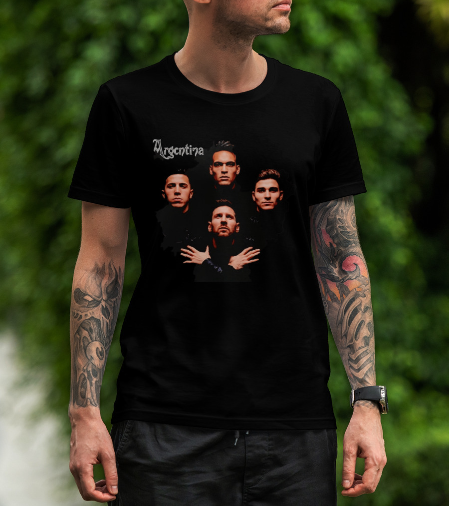 Argentina Messi Martinez Enzo Fernandez Julian Alvarez Albiceleste Four T-Shirt
