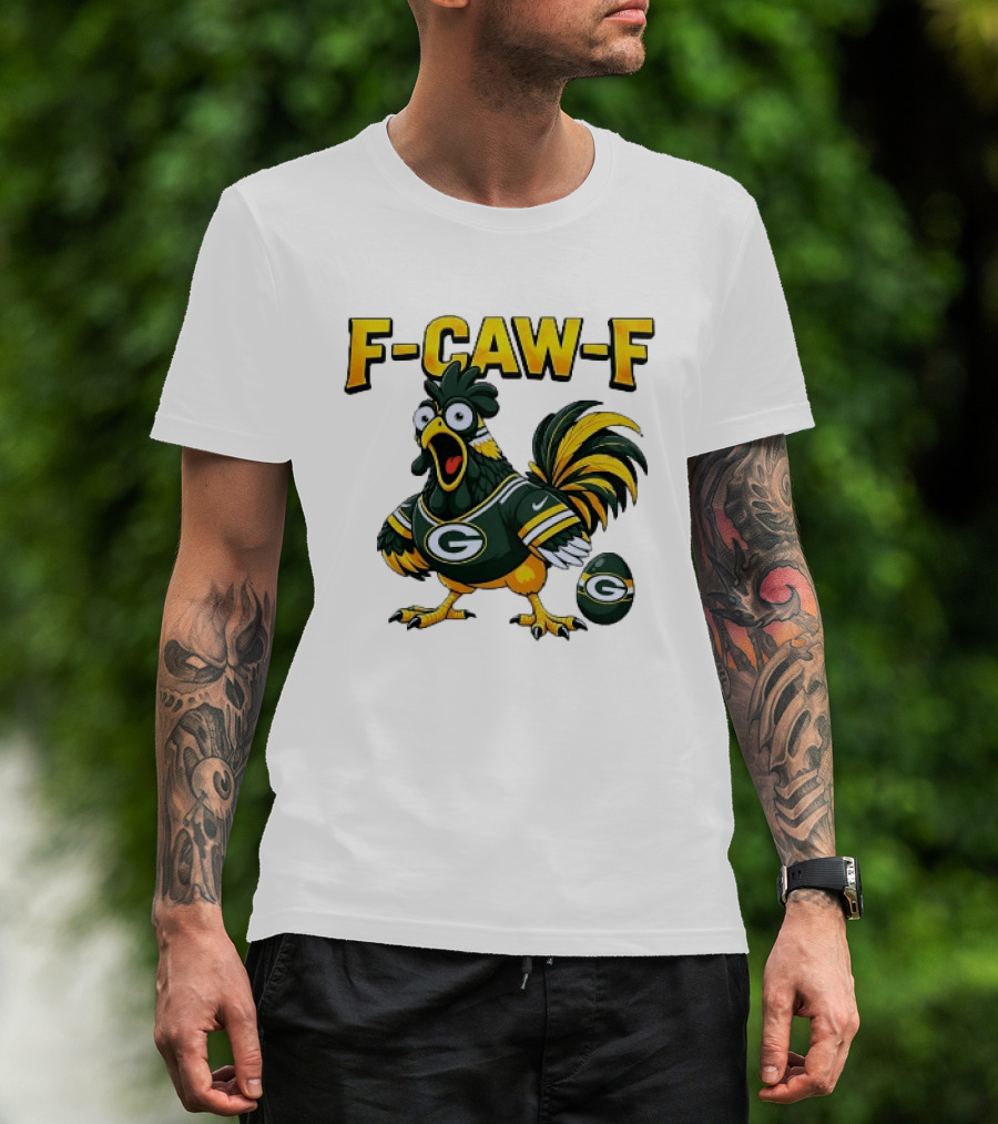 F CAW F Green Bay Packers Rooster Football Fan T-Shirt