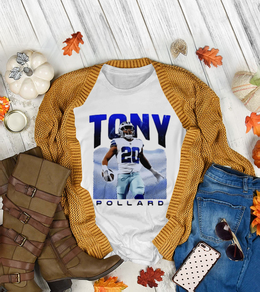 Tony Pollard Dallas Cowboys Number 20 Football Player T-Shirt