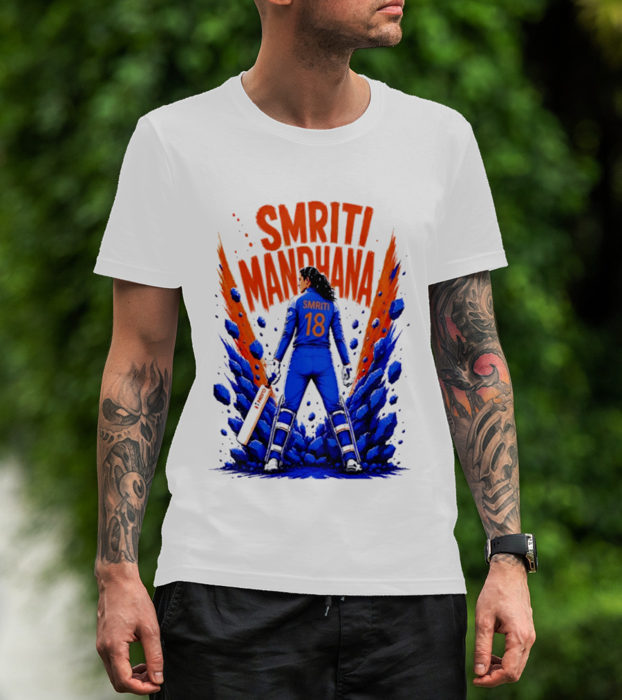 Smriti Mandhana 18 Cricket Star Power Play T-Shirt