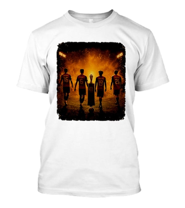 Spain National Football Team Rodrigo Merino Lamine Yamal Oyarzabal Trophy 2026 T-Shirt