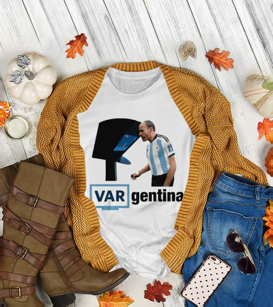 VAR Argentina Football Referee Interaction T-Shirt