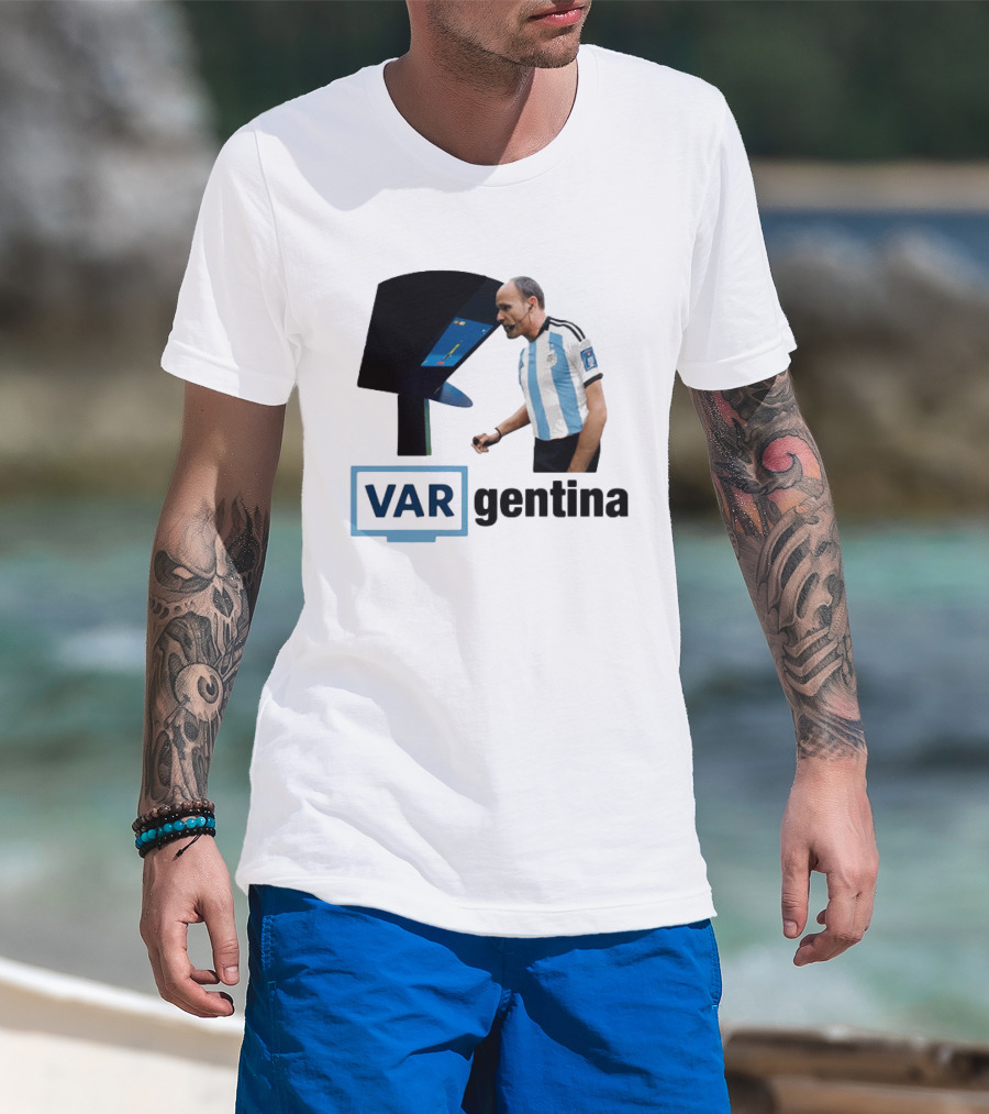 VAR Argentina Football Referee Interaction T-Shirt