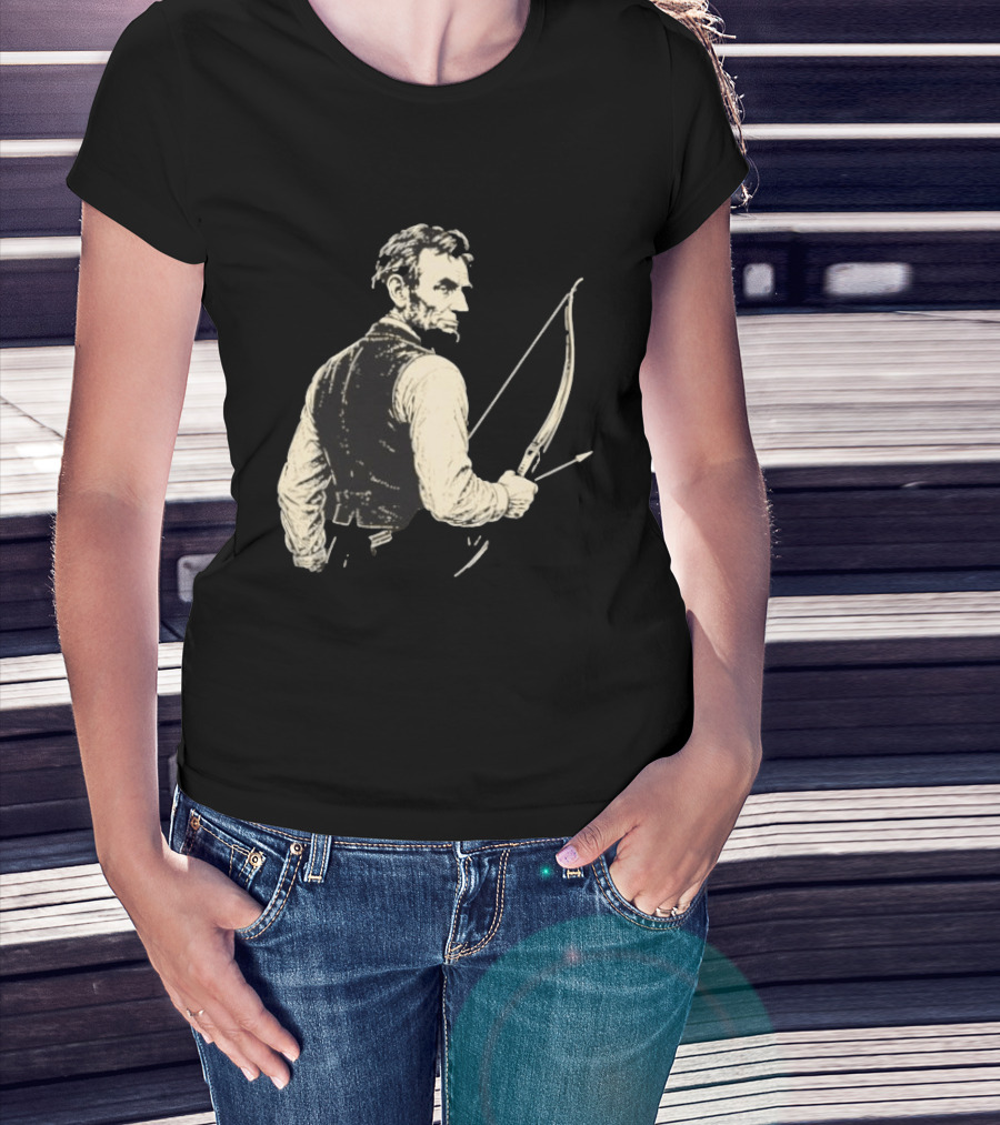 Abraham Lincoln Archery Bow And Arrow Hunting T-Shirt
