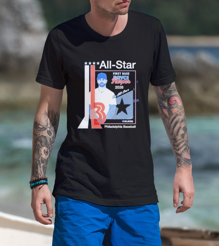 All Star Bryce Harper First Base 9x All Star 2026 Philadelphia Baseball T-Shirt