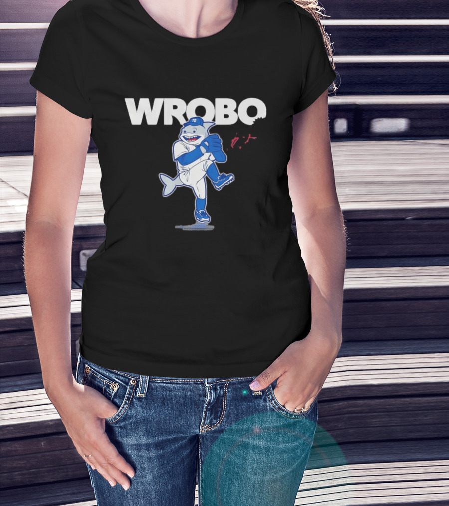 Los Angeles Dodgers Justin Wrobleski Baseball Wrobo Shark T-Shirt