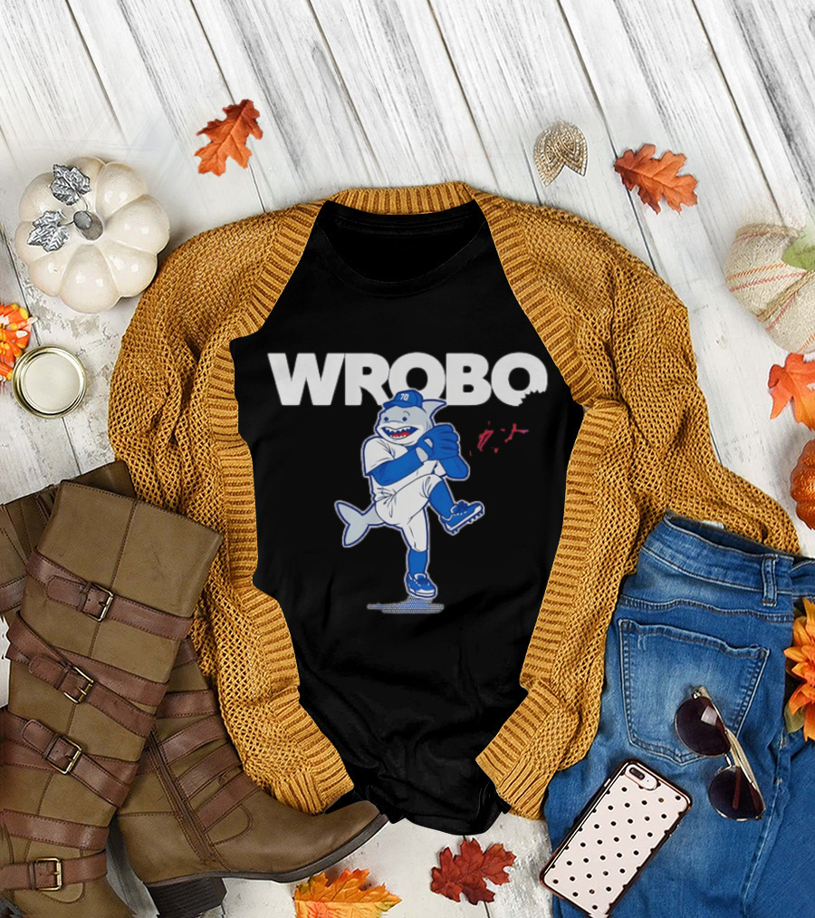 Los Angeles Dodgers Justin Wrobleski Baseball Wrobo Shark T-Shirt