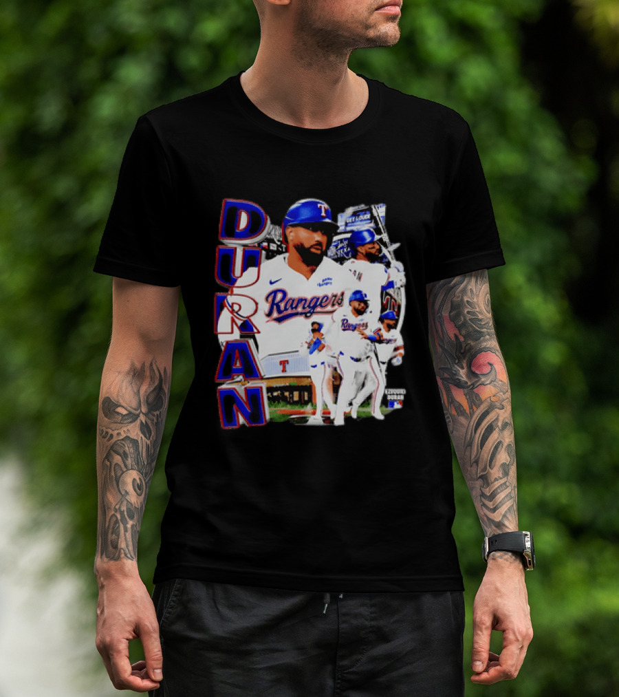 Ezequiel Duran Texas Rangers Player Nike Jersey Collage T-Shirt