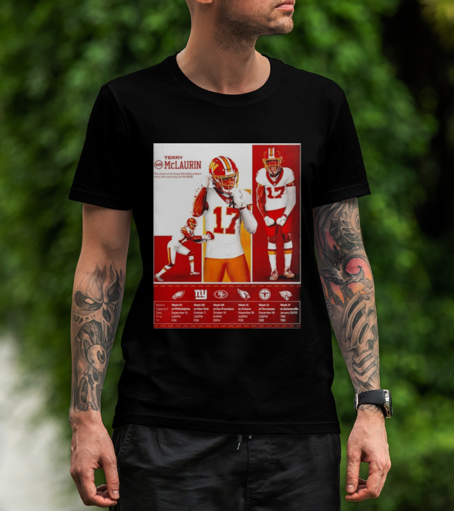 Terry McLaurin Washington Commanders 2026 Schedule NFL Football 17 Jersey Fan Gear T-Shirt