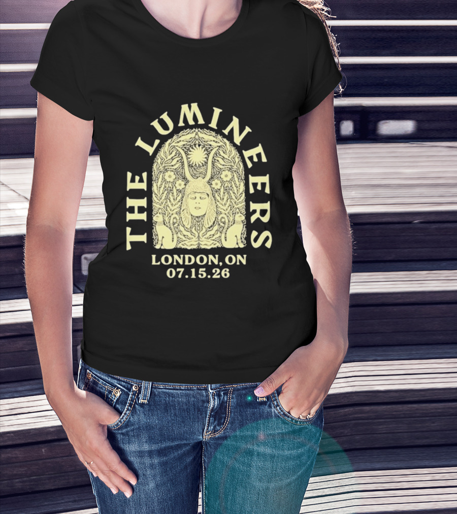 The Lumineers London ON 07.15.26 Concert Event Art Floral Motif T-Shirt