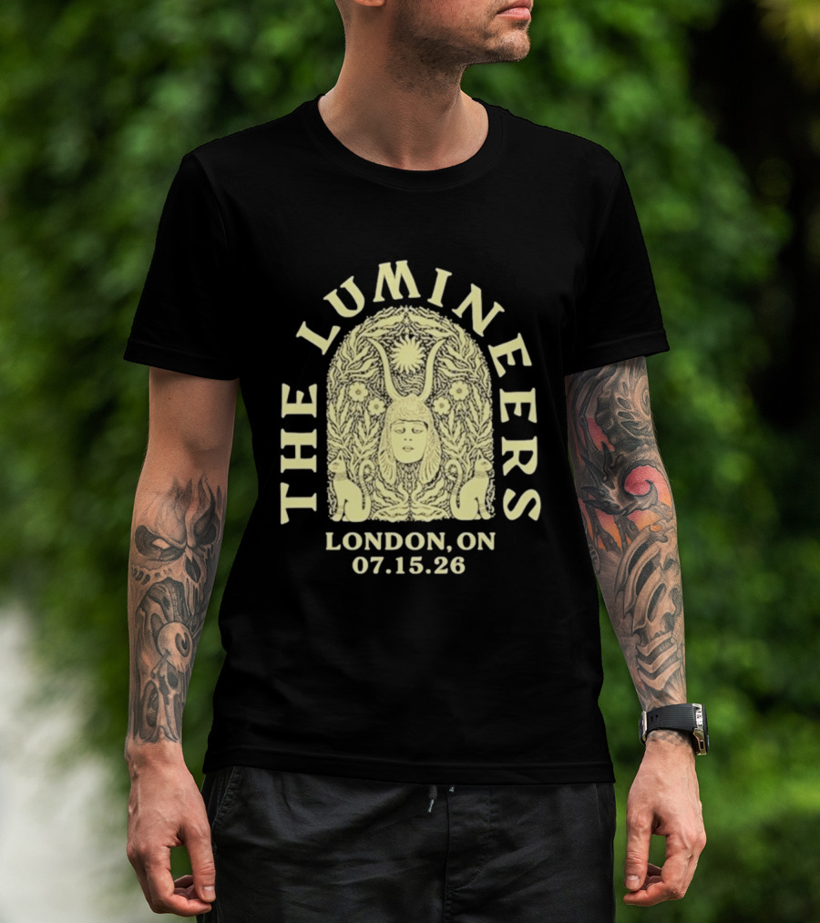 The Lumineers London ON 07.15.26 Concert Event Art Floral Motif T-Shirt