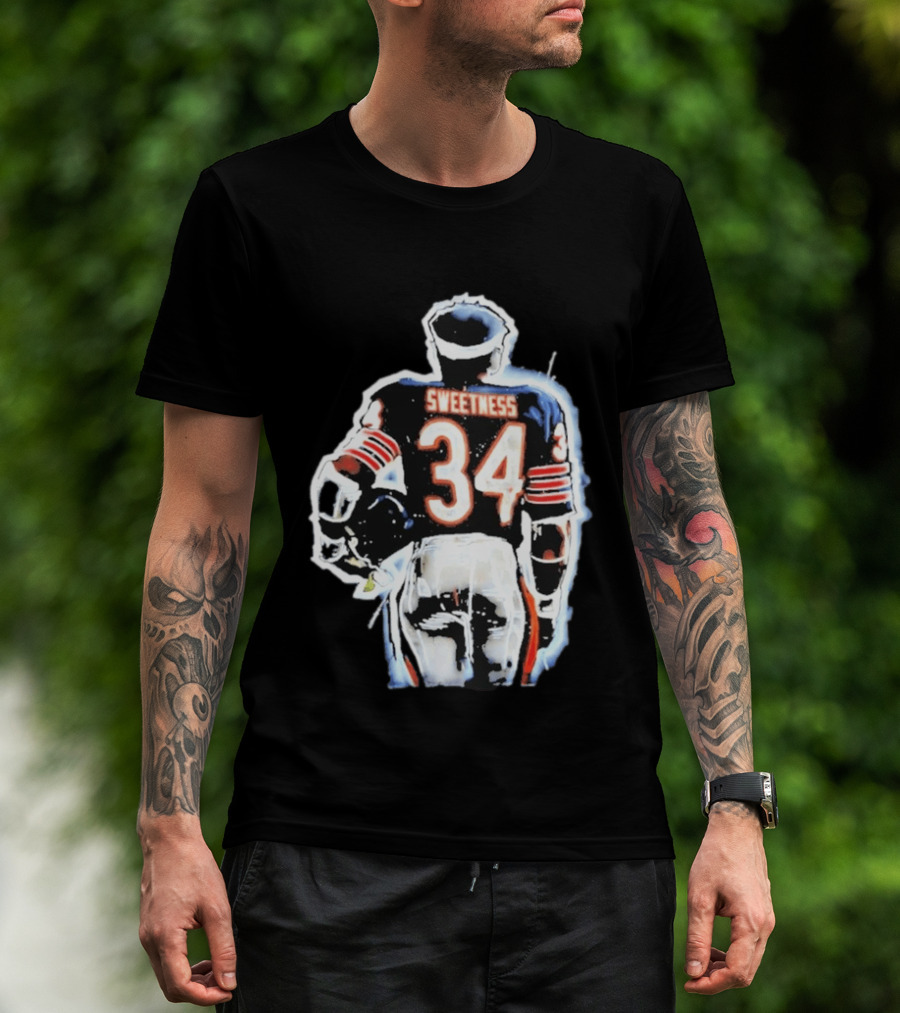 Walter Payton Sweetness 34 Chicago Bears Football Jersey Player T-Shirt