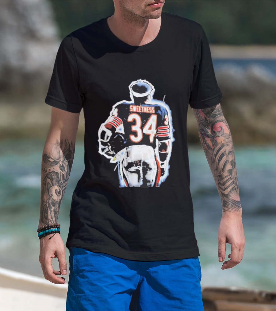 Walter Payton Sweetness 34 Chicago Bears Football Jersey Player T-Shirt