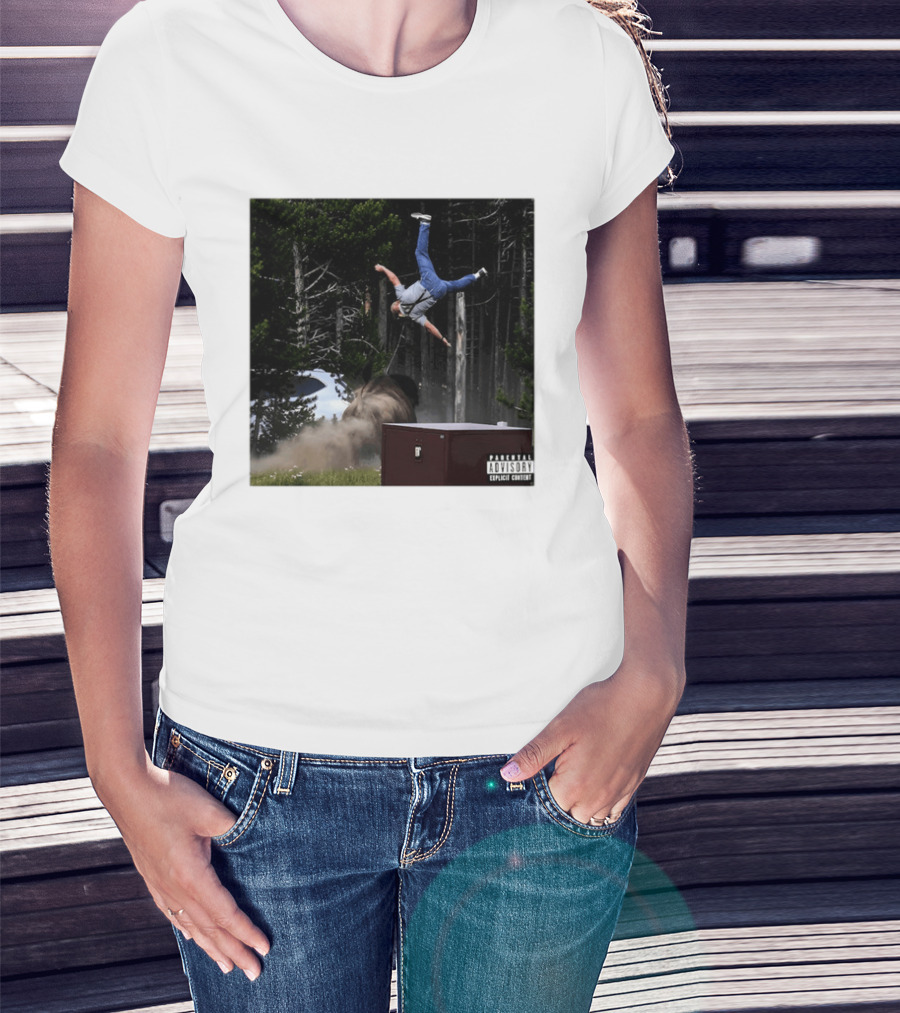 Bison Do Not Pet The Fluffy Cows National Park Parental Advisory Explicit Content Warning T-Shirt