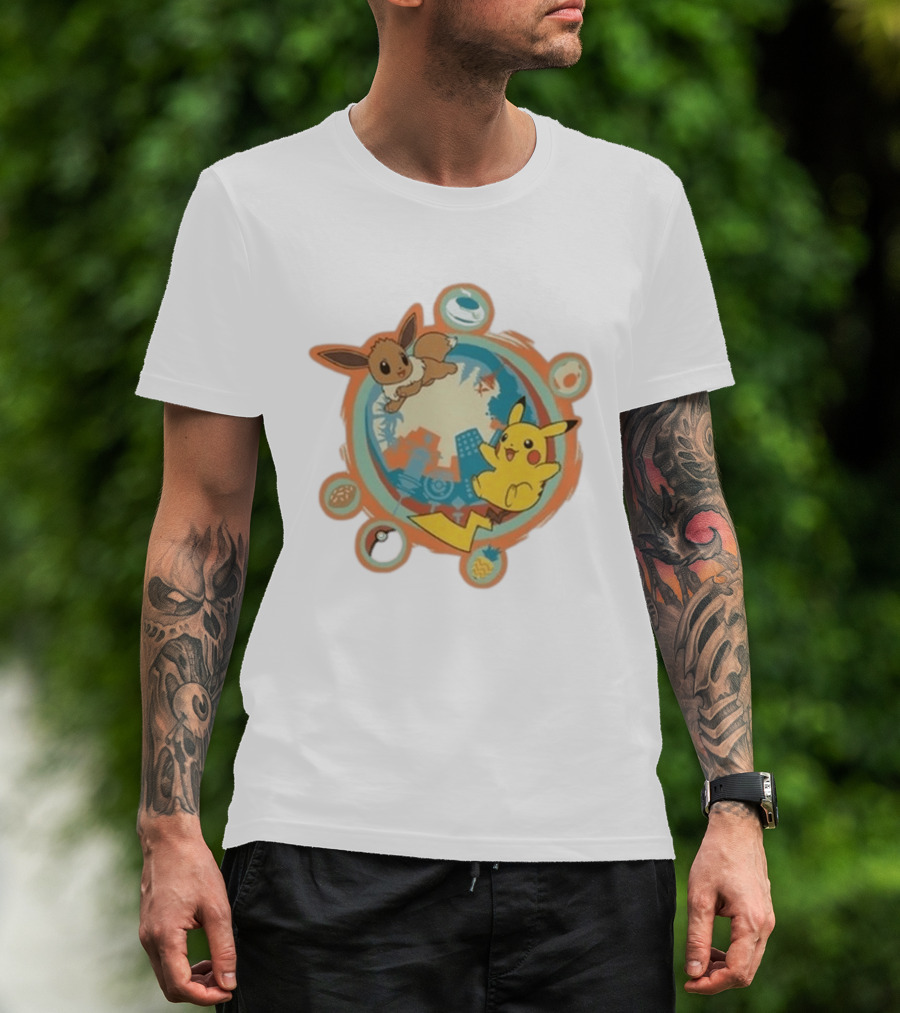 Pokémon 10 Year Anniversary 2026 Pikachu Eevee Celebration T-Shirt