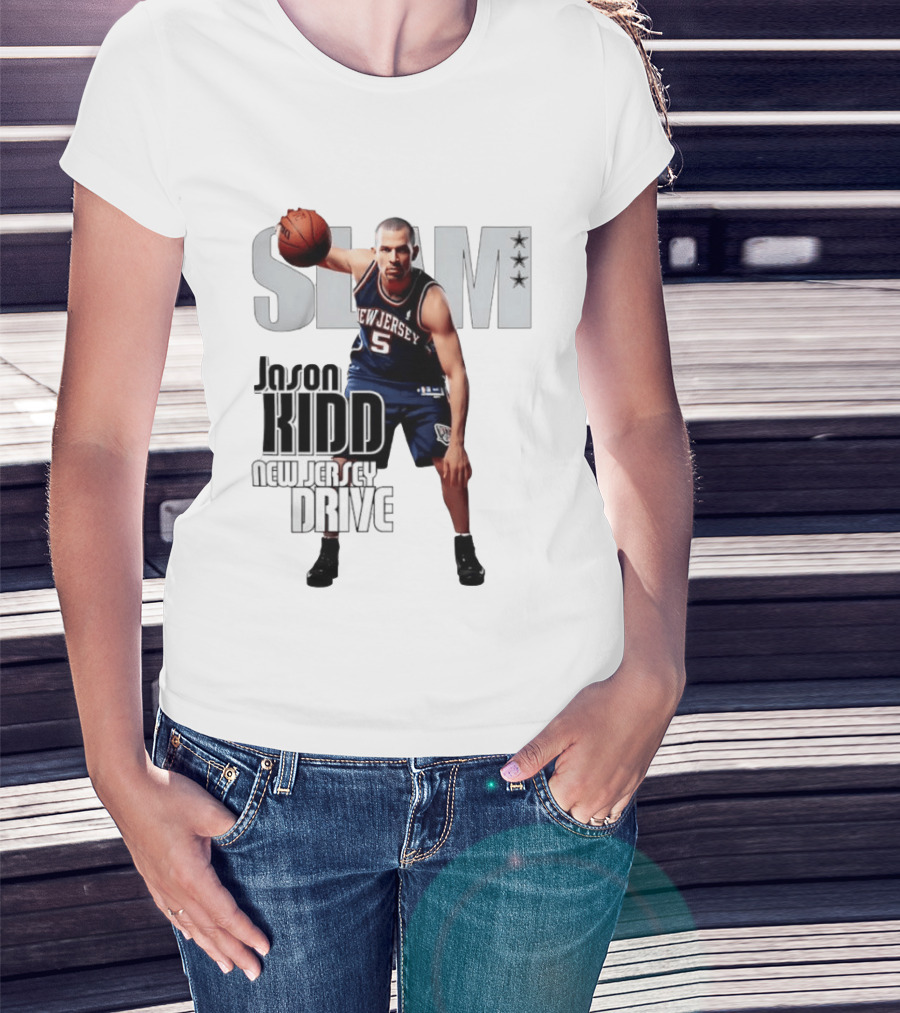 SLAM Magazine Jason Kidd New Jersey Drive Nets Basketball T-Shirt