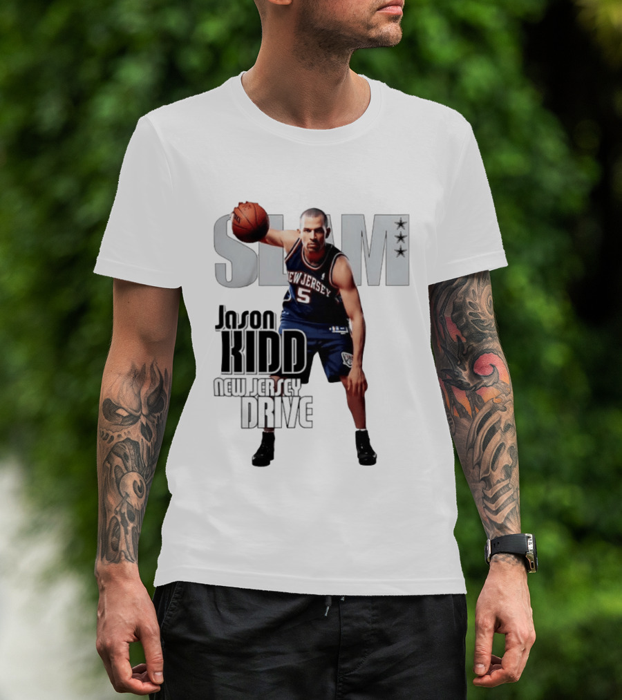SLAM Magazine Jason Kidd New Jersey Drive Nets Basketball T-Shirt