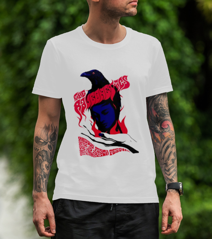 Raveonettes Austin Psych Fest Crow Fire Elements 2014 T-Shirt