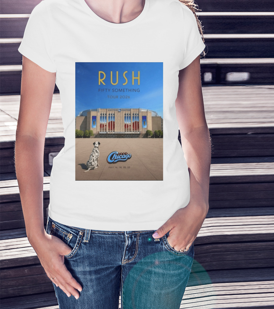 Rush Fifty Something Tour 2026 Chicago United Center July 16 18 20 22 Event T-Shirt