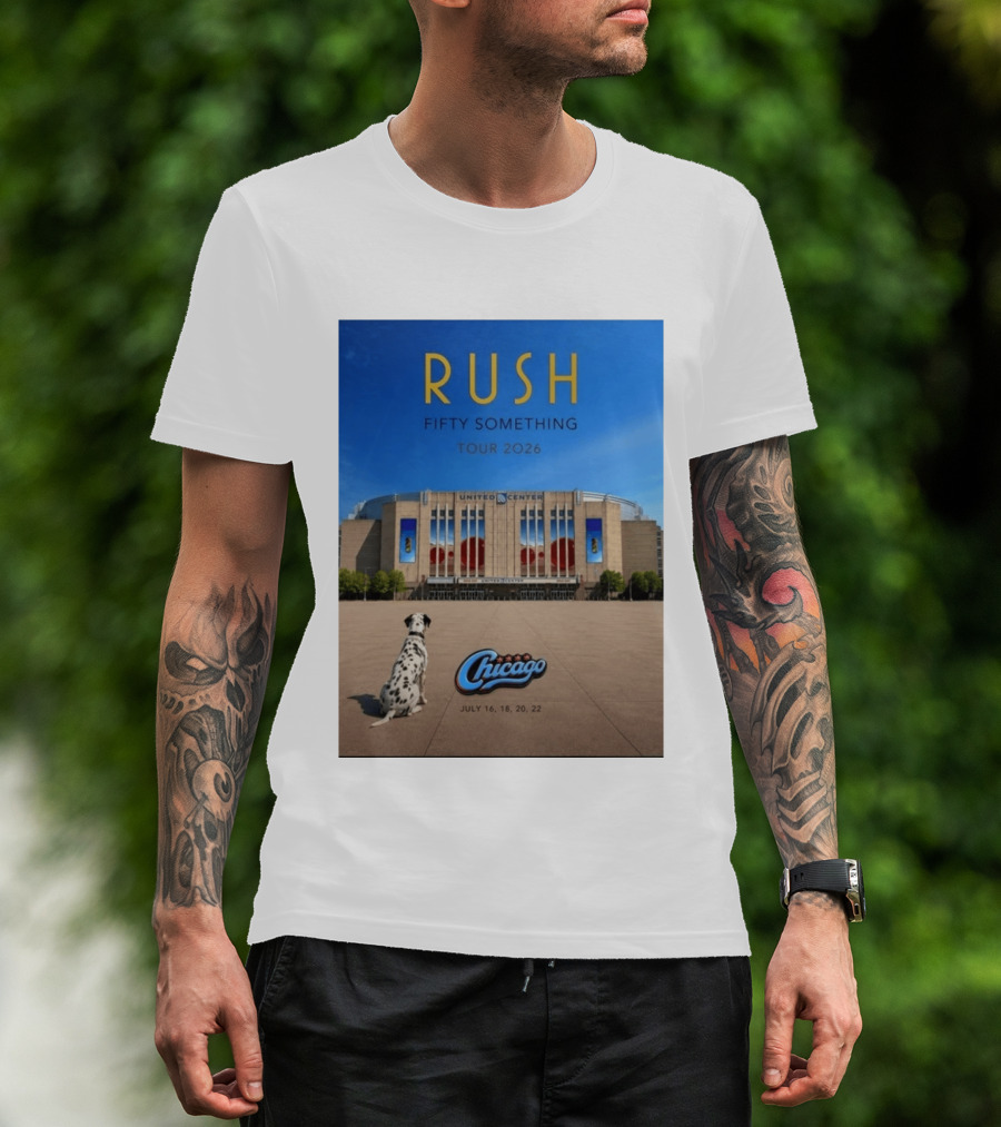 Rush Fifty Something Tour 2026 Chicago United Center July 16 18 20 22 Event T-Shirt