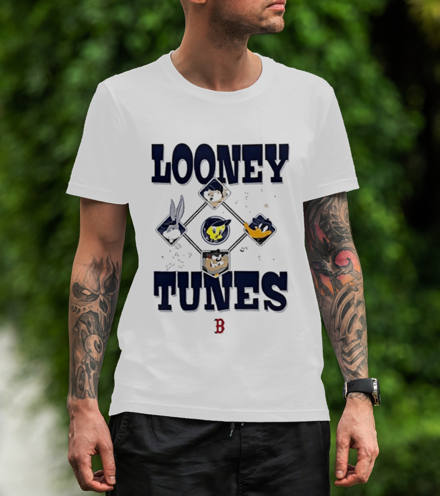 Looney Tunes Characters Boston Red Sox Collaboration T-Shirt