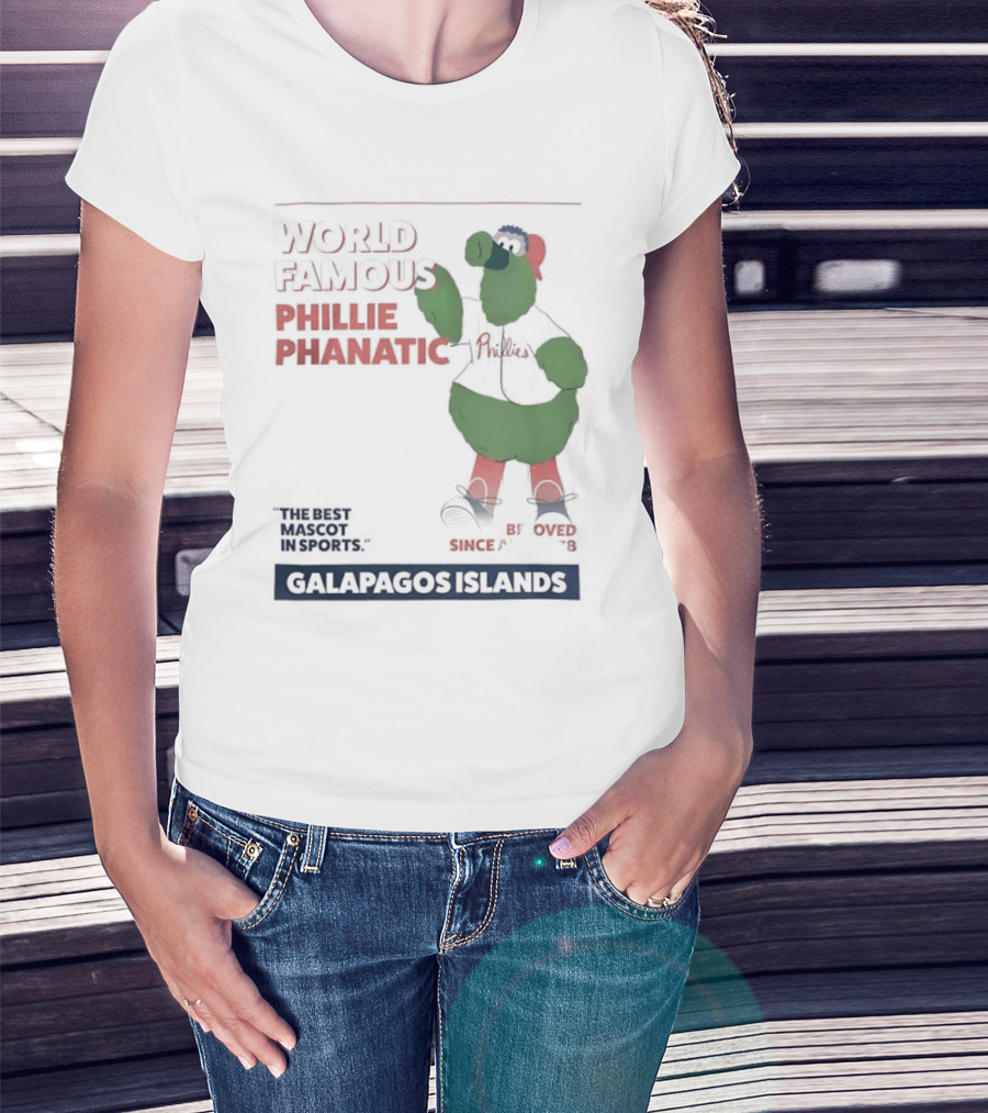 World Famous Phillie Phanatic Galapagos Islands April 1978 Phillies T-Shirt