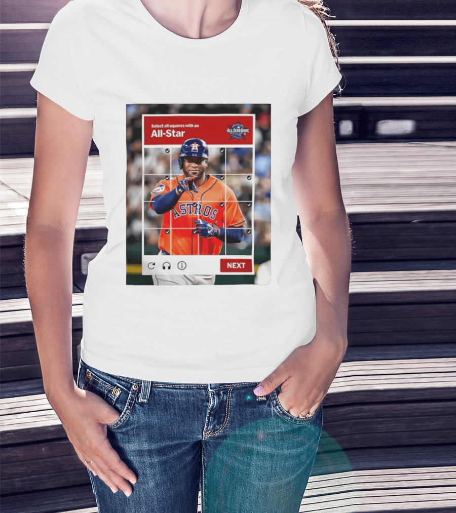 Yordan Alvarez Houston Astros Select All Squares All Star Captcha Meme T-Shirt