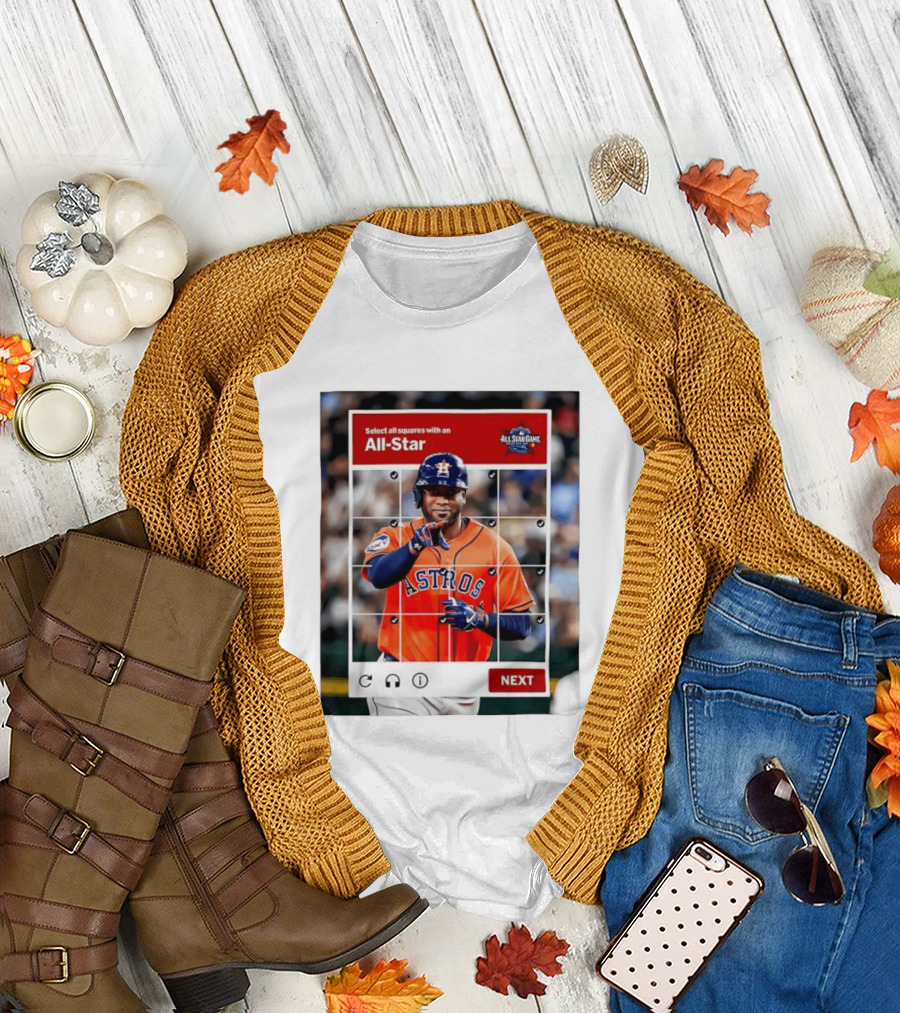 Yordan Alvarez Houston Astros Select All Squares All Star Captcha Meme T-Shirt