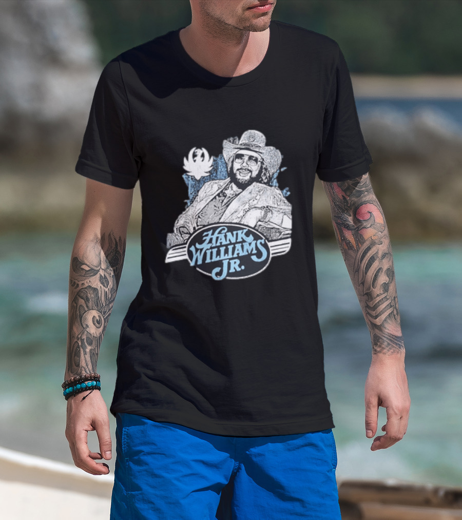 Hank Williams Jr 90s Anniversary Iconic Cowboy T-Shirt