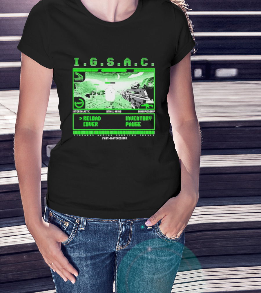 I.G.S.A.C Reload Cover Inventory Pause Gaming Interface Display T-Shirt