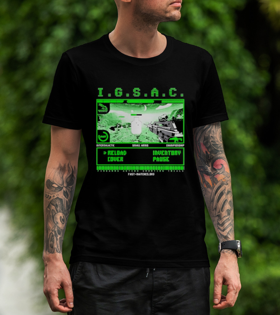 I.G.S.A.C Reload Cover Inventory Pause Gaming Interface Display T-Shirt
