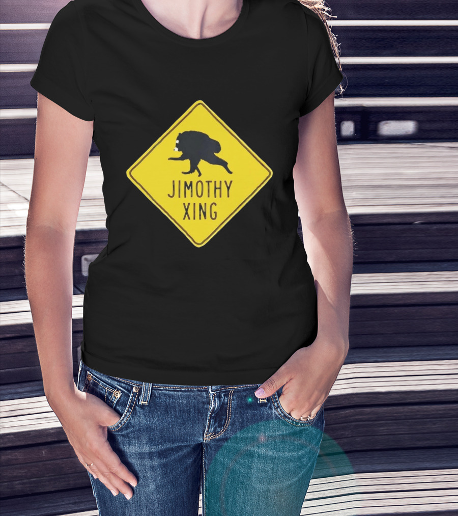 Jimothy Xing Raccoon Sign Crossing T-Shirt