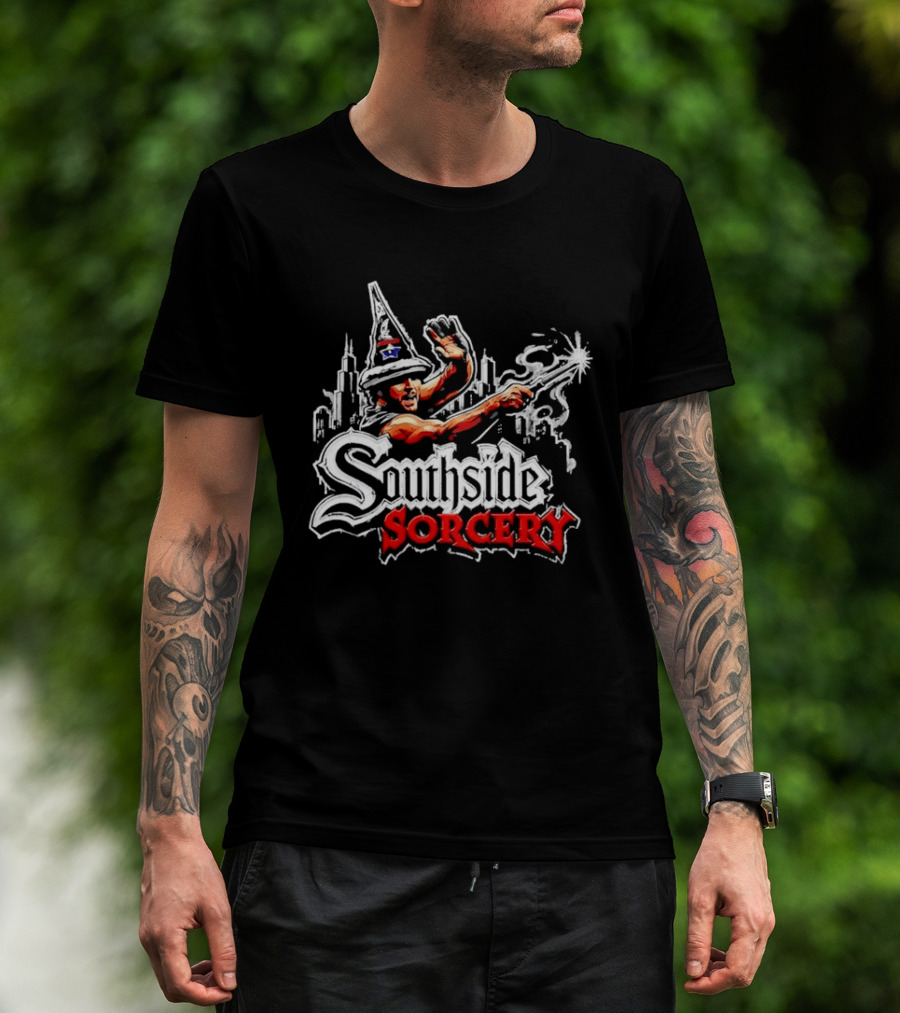 Southside Sorcery Chicago Wizard Magic Skyline Spellbinding T-Shirt