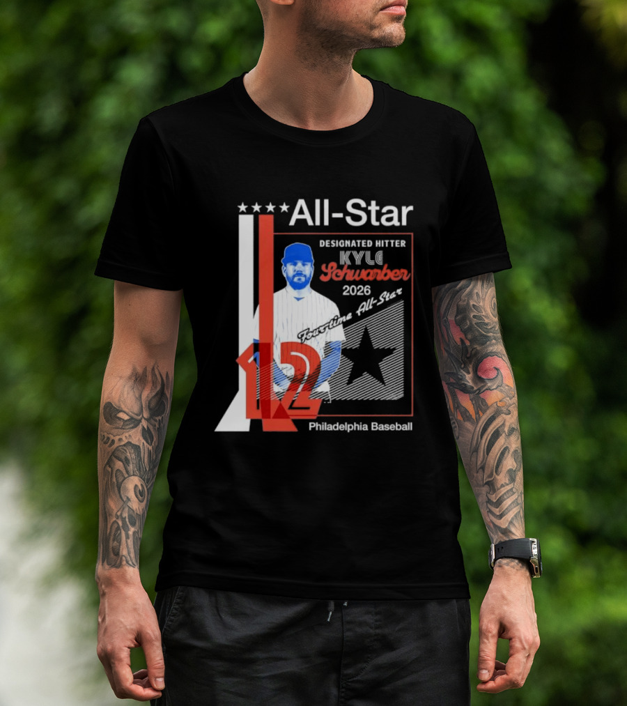 Kyle Schwarber Philadelphia Baseball 2026 All Star Designated Hitter Number 12 T-Shirt