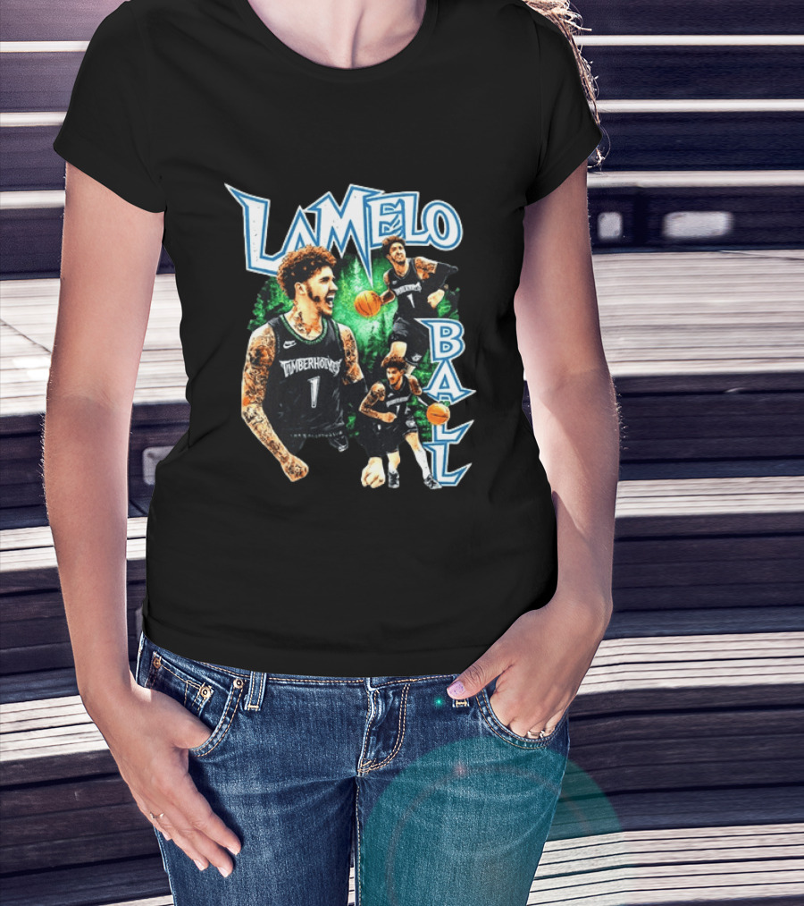 LaMelo Ball Timberwolves NBA Basketball Player Highlights T-Shirt