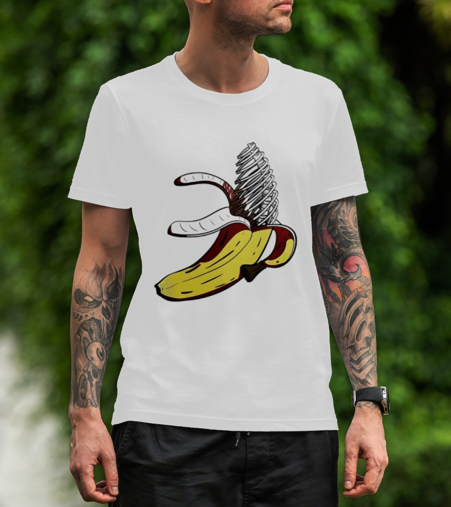 Anatomical Banana Skeleton Surreal Peeled Fruit T-Shirt
