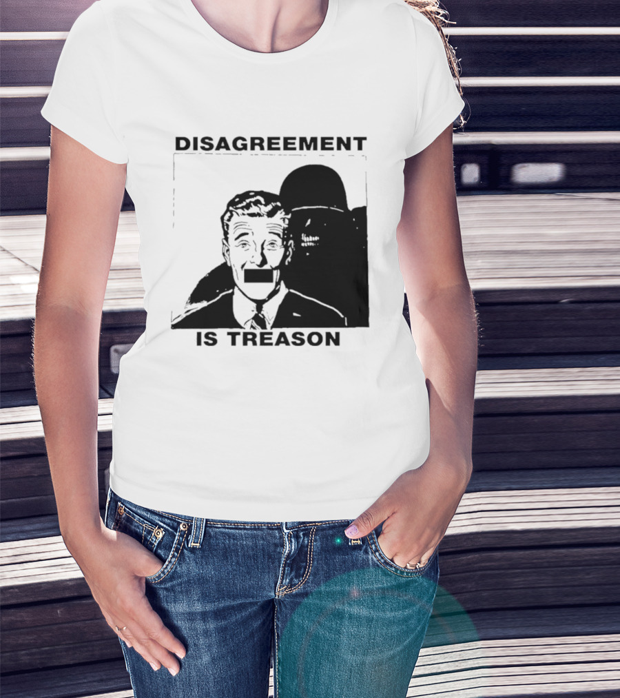 Disagreement Is Treason Retro Dystopian Censorship T-Shirt