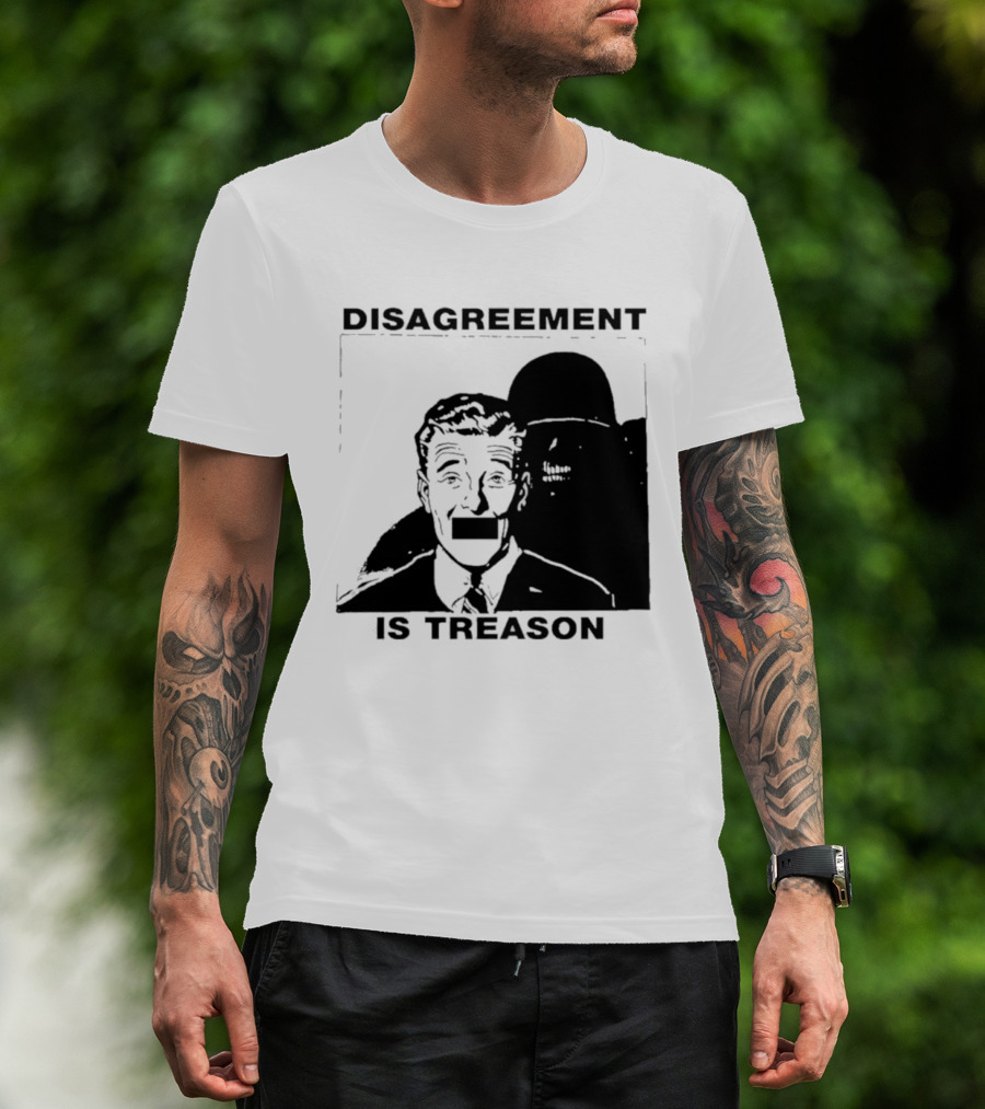 Disagreement Is Treason Retro Dystopian Censorship T-Shirt