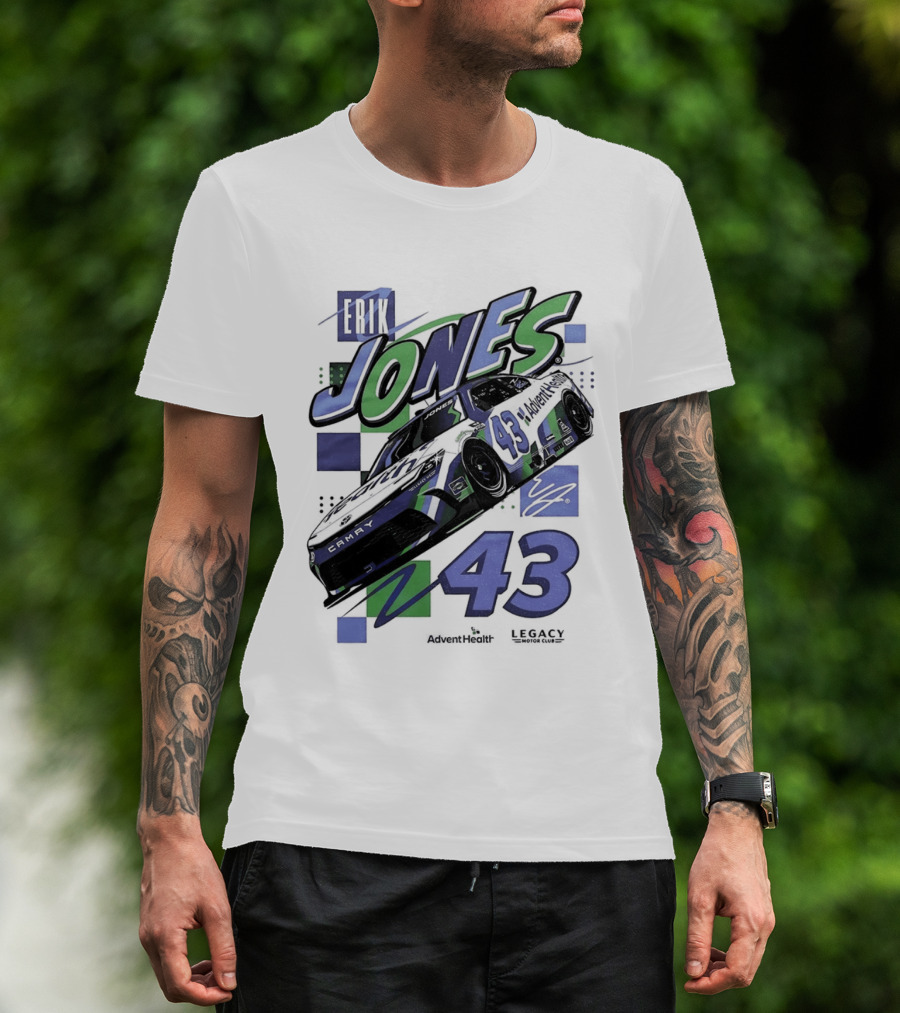 Erik Jones 43 Legacy Motor Club Toyota Camry Racing Team NASCAR T-Shirt