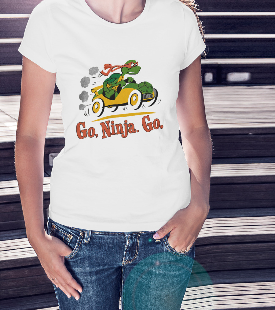 Ninja Turtle Racing In Classic Go Kart T-Shirt