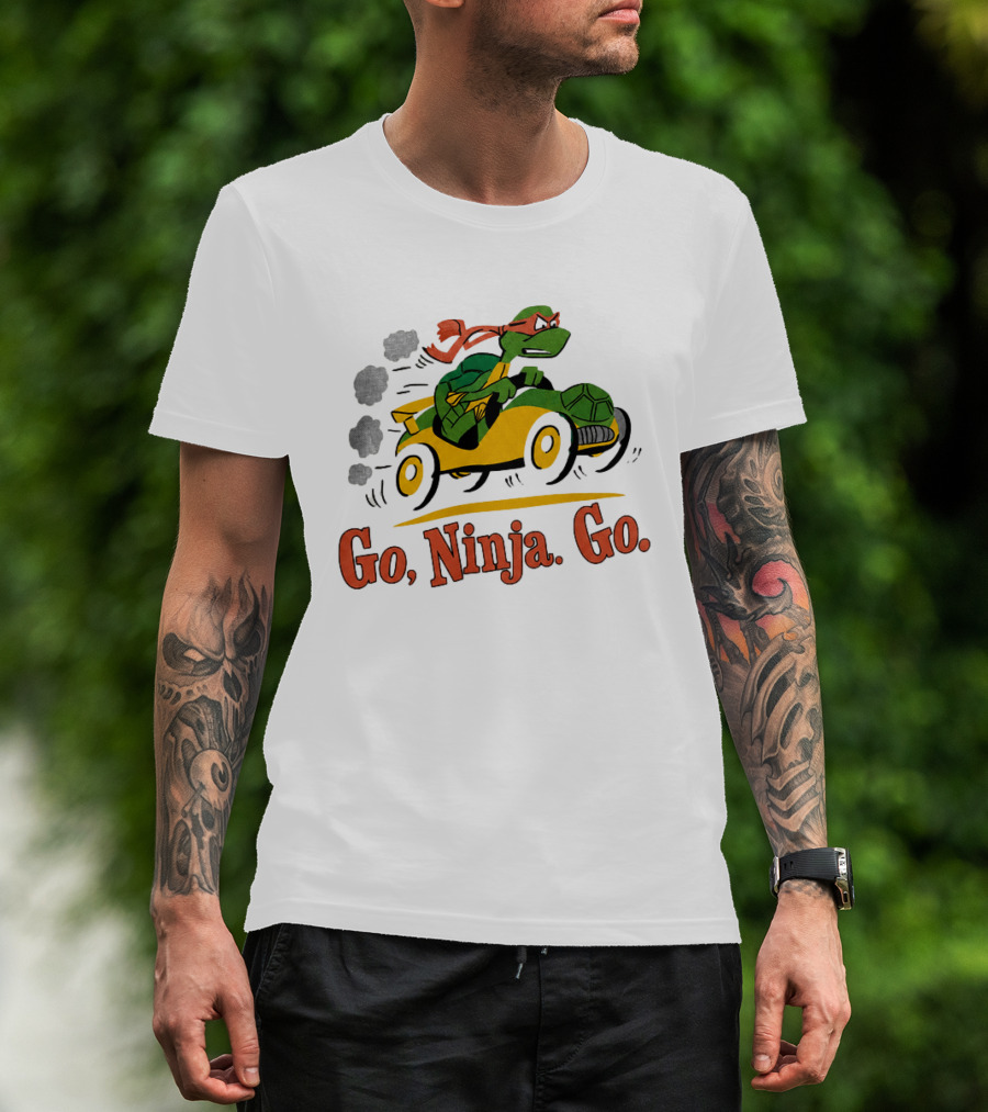 Ninja Turtle Racing In Classic Go Kart T-Shirt