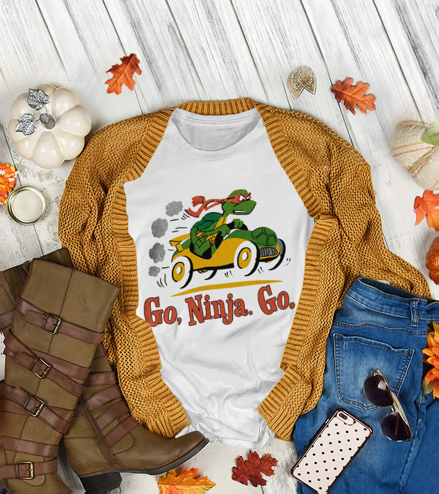 Ninja Turtle Racing In Classic Go Kart T-Shirt