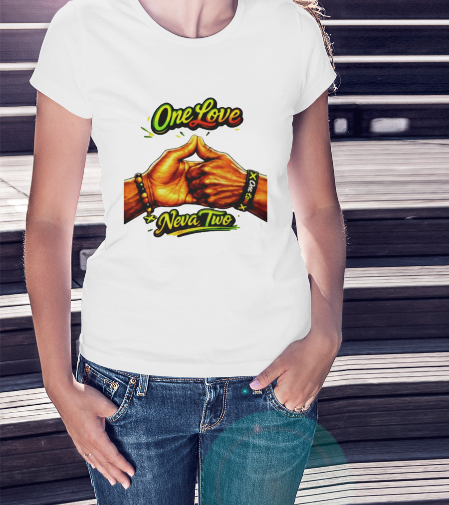 One Love Neva Two Jamaican Unity Gesture T-Shirt