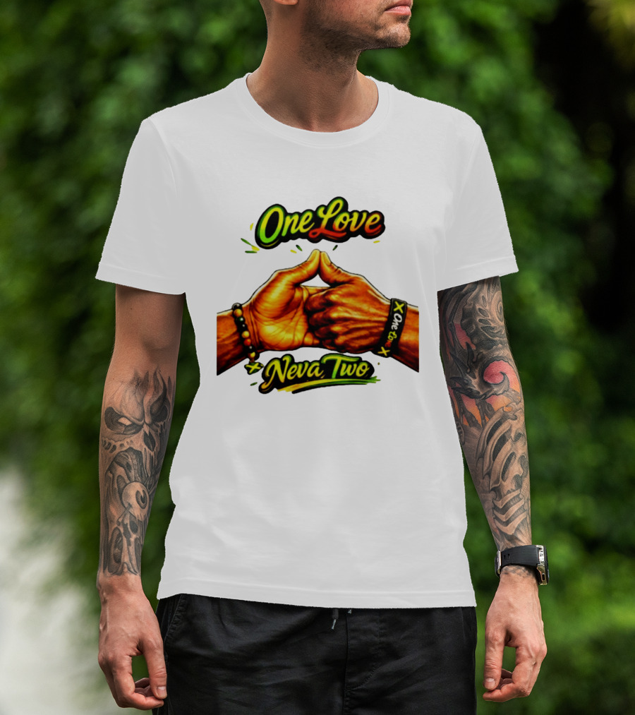 One Love Neva Two Jamaican Unity Gesture T-Shirt