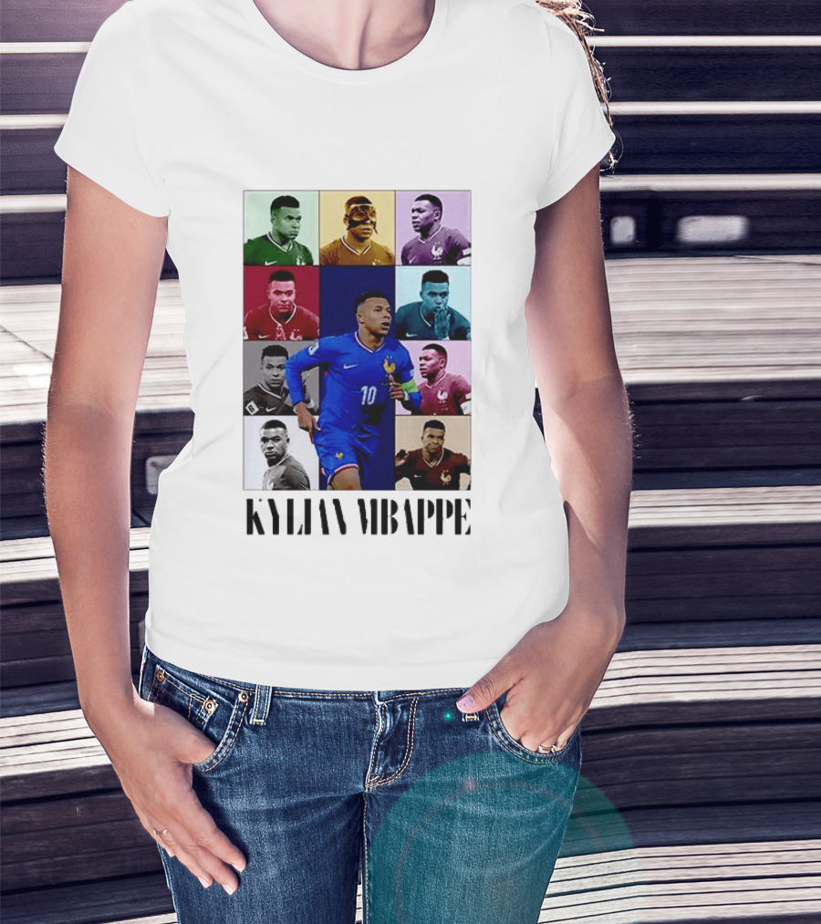 Kylian Mbappé France Football The Eras Tour Collage T-Shirt