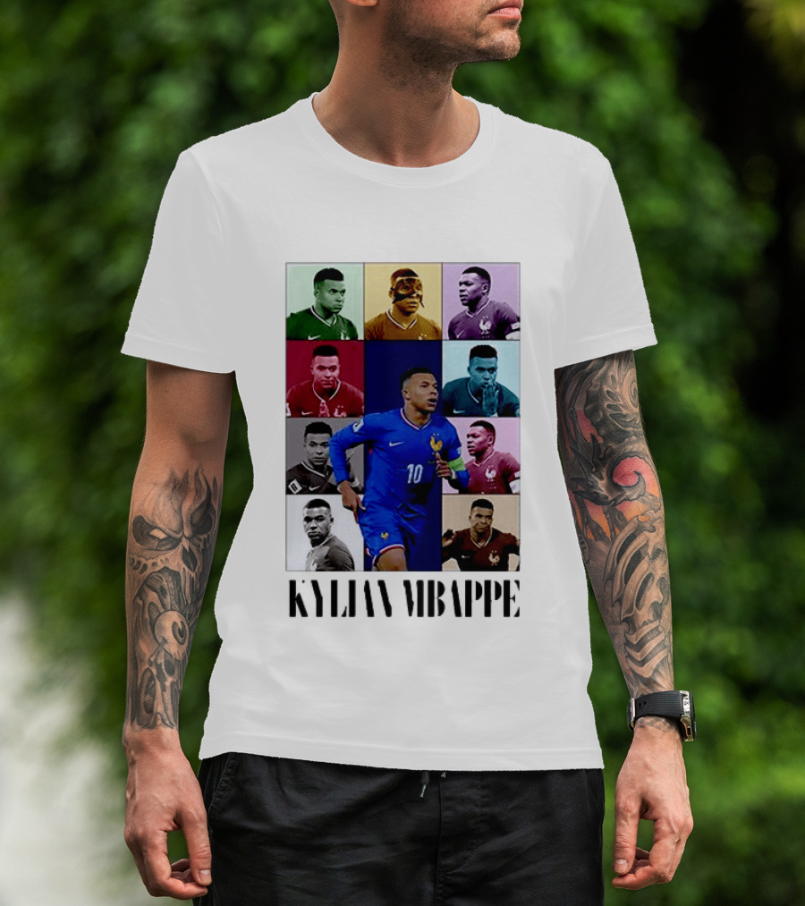 Kylian Mbappé France Football The Eras Tour Collage T-Shirt