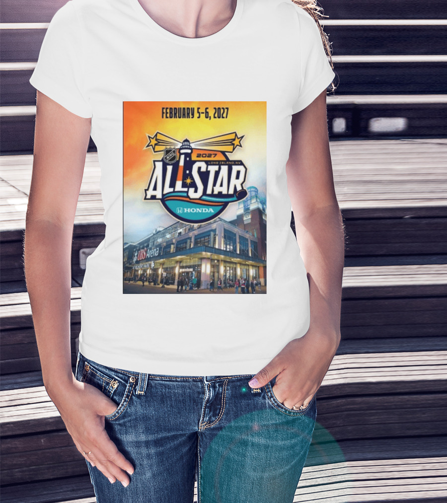 NHL All Star 2027 Honda February 5 6 UBS Arena Long Island NY T-Shirt
